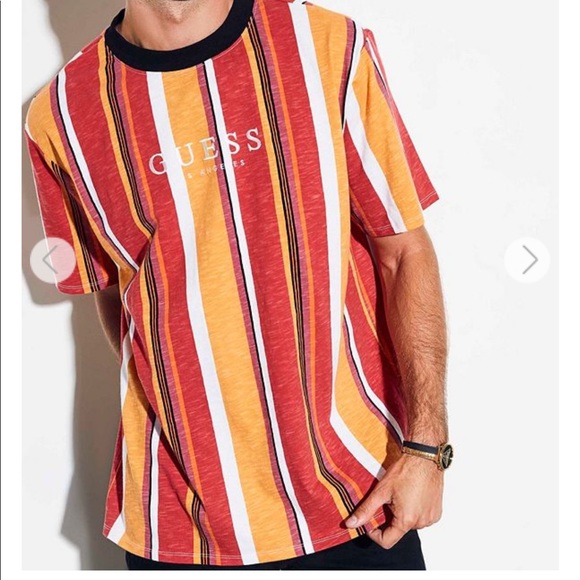 guess originals oversized sayer striped tee